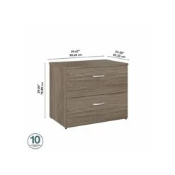 Bush Business Furniture Studio C 2 Drawer Lateral File Cabinet, Modern Hickory (SCF136MHSU) 8 Bush Business Furniture Studio C 2 Drawer Lateral File Cabinet, Modern Hickory (SCF136MHSU) -Ergot Office Furniture Shop sp143680571 s7