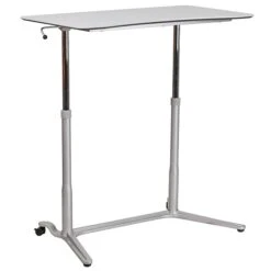 Flash Furniture 37''W Sit-Down-Stand-Up Computer Desk, Light Gray (NANIP61) 13 Flash Furniture 37''W Sit-Down-Stand-Up Computer Desk, Light Gray (NANIP61) -Ergot Office Furniture Shop sp144471823 s7