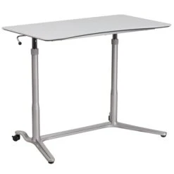 Flash Furniture 37''W Sit-Down-Stand-Up Computer Desk, Light Gray (NANIP61) 14 Flash Furniture 37''W Sit-Down-Stand-Up Computer Desk, Light Gray (NANIP61) -Ergot Office Furniture Shop sp144471824 s7