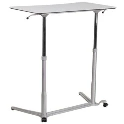 Flash Furniture 37''W Sit-Down-Stand-Up Computer Desk, Light Gray (NANIP61) 15 Flash Furniture 37''W Sit-Down-Stand-Up Computer Desk, Light Gray (NANIP61) -Ergot Office Furniture Shop sp144471825 s7