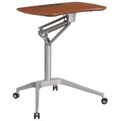 Flash Furniture 28"W Adjustable Desk, Laminate Wood (NAN-IP-10-GG) -Ergot Office Furniture Shop sp144474058 s7