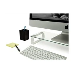 Mount-It! Monitor Stand, Clear/Silver (MI-7262-DS) -Ergot Office Furniture Shop sp144914544 s7