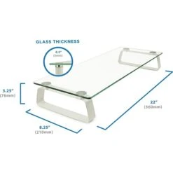 Mount-It! Monitor Stand, Clear/Silver (MI-7262-DS) -Ergot Office Furniture Shop sp144914545 s7
