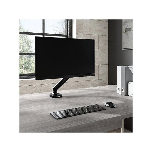 Bush Business Furniture Adjustable Monitor Arm, 17"-32", Satin Black (AC99890-03) 1 Bush Business Furniture Adjustable Monitor Arm, 17"-32", Satin Black (AC99890-03)
