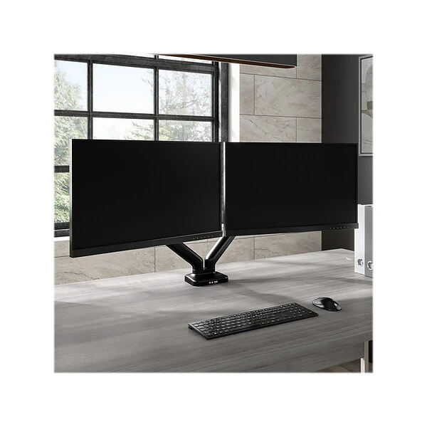 Bush Business Furniture Adjustable Dual Monitor Arm, 17"-32", Satin Black (AC99891-03) 1 Bush Business Furniture Adjustable Dual Monitor Arm, 17"-32", Satin Black (AC99891-03)