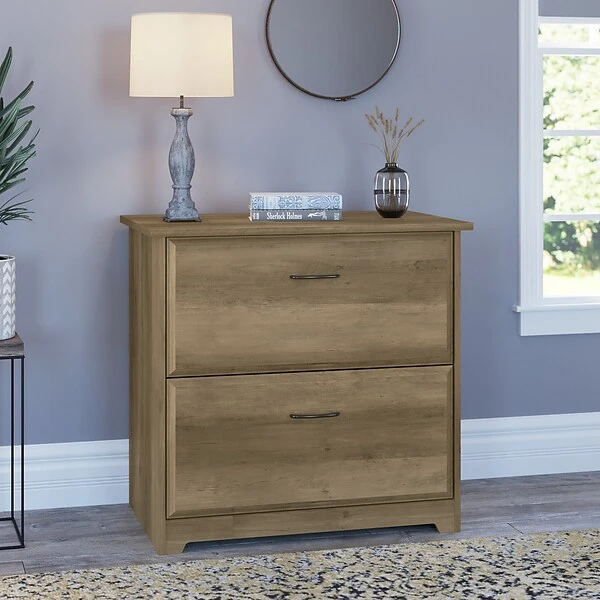Bush Furniture Cabot 31"W 2-Drawer Lateral File Cabinet, Letter/Legal, Reclaimed Pine, (WC31580) 1 Bush Furniture Cabot 31"W 2-Drawer Lateral File Cabinet, Letter/Legal, Reclaimed Pine, (WC31580)