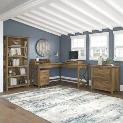 Bush Furniture Key West 2-Drawer Lateral File Cabinet, Letter/Legal, Reclaimed Pine, 30" (KWF130RCP-03) -Ergot Office Furniture Shop sp147387246 s7