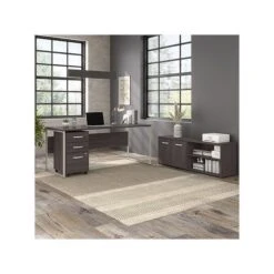 Bush Business Furniture Hybrid 72" W Computer Table Desk With Metal Legs, Storm Gray (HYD373SG) -Ergot Office Furniture Shop sp147608281 s7