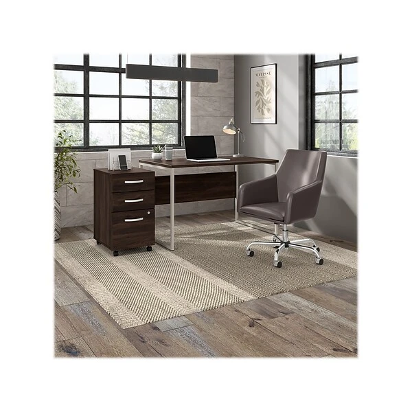 Bush Business Furniture Hybrid 48" W Computer Table Desk With Metal Legs, Black Walnut (HYD248BW) 7 Bush Business Furniture Hybrid 48" W Computer Table Desk With Metal Legs, Black Walnut (HYD248BW) - Image 7