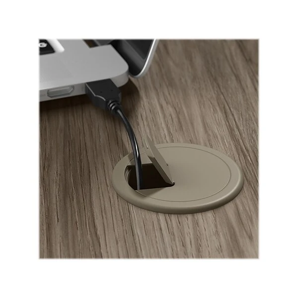 Bush Business Furniture Hybrid 48" W Computer Table Desk With Metal Legs, Modern Hickory (HYD248MH) 4 Bush Business Furniture Hybrid 48" W Computer Table Desk With Metal Legs, Modern Hickory (HYD248MH) - Image 4