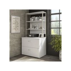 Bush Business Furniture Hybrid 2-Drawer Lateral File Cabinet, Letter/Legal, White, 36" (HYF136WHSU-Z) -Ergot Office Furniture Shop sp147695937 s7