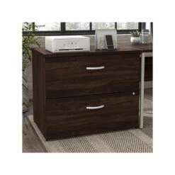 Bush Business Furniture Hybrid 2-Drawer Lateral File Cabinet, Letter/Legal, Black Walnut, 36" (HYF136BWSU-Z)