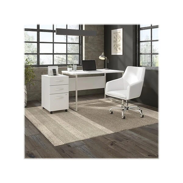 Bush Business Furniture Hybrid 3-Drawer Mobile File Cabinet, Letter/Legal, White, 20" (HYF216WHSU-Z) 7 Bush Business Furniture Hybrid 3-Drawer Mobile File Cabinet, Letter/Legal, White, 20" (HYF216WHSU-Z) - Image 7