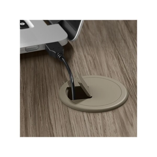 Bush Business Furniture Hybrid 72" W Computer Desk, Modern Hickory (HYD172MH) 4 Bush Business Furniture Hybrid 72" W Computer Desk, Modern Hickory (HYD172MH) - Image 4