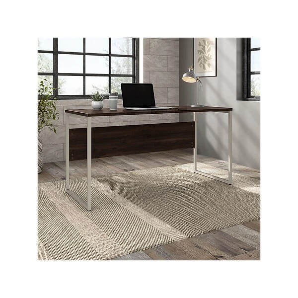 Bush Business Furniture Hybrid 60" W Computer Desk, Black Walnut (HYD260BW) 1 Bush Business Furniture Hybrid 60" W Computer Desk, Black Walnut (HYD260BW)