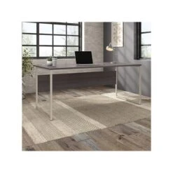 Bush Business Furniture Hybrid 72" W Computer Table Desk With Metal Legs, Storm Gray (HYD172SG)