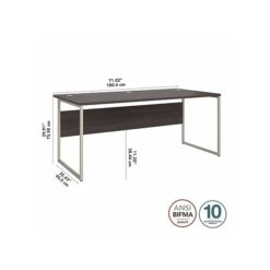 Bush Business Furniture Hybrid 72" W Computer Table Desk With Metal Legs, Storm Gray (HYD172SG) -Ergot Office Furniture Shop sp148019956 s7