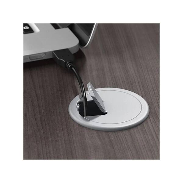 Bush Business Furniture Hybrid 48" W Computer Table Desk, Storm Gray (HYD148SG) 4 Bush Business Furniture Hybrid 48" W Computer Table Desk, Storm Gray (HYD148SG) - Image 4