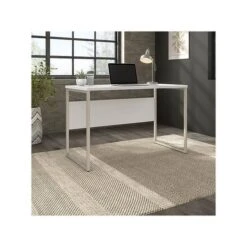 Bush Business Furniture Hybrid 48" W Computer Table Desk With Metal Legs, White (HYD148WH)