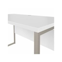 Bush Business Furniture Hybrid 48" W Computer Table Desk With Metal Legs, White (HYD148WH) -Ergot Office Furniture Shop sp148019983 s7