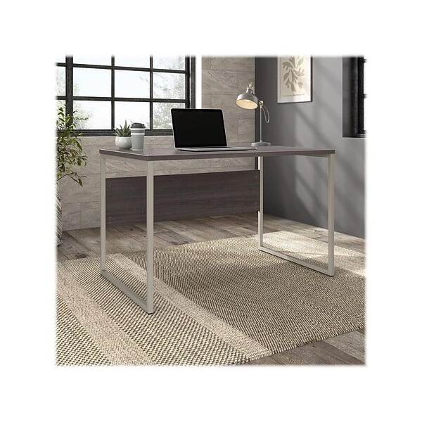 Bush Business Furniture Hybrid 48" W Computer Table Desk With Metal Legs, Storm Gray (HYD248SG) 1 Bush Business Furniture Hybrid 48" W Computer Table Desk With Metal Legs, Storm Gray (HYD248SG)