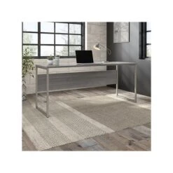 Bush Business Furniture Hybrid 72" W Computer Table Desk With Metal Legs, Platinum Gray (HYD272PG)