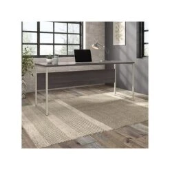 Bush Business Furniture Hybrid 72" W Computer Table Desk With Metal Legs, Storm Gray (HYD272SG)
