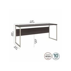 Bush Business Furniture Hybrid 72" W Computer Table Desk With Metal Legs, Storm Gray (HYD272SG) -Ergot Office Furniture Shop sp148020037 s7