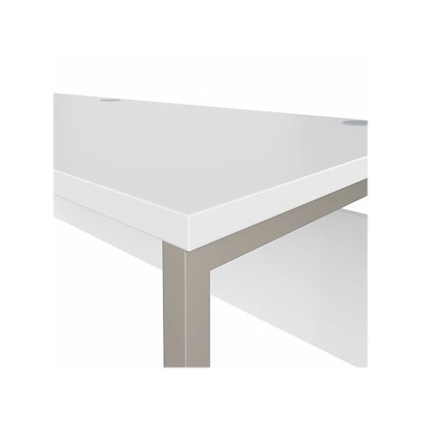 Bush Business Furniture Hybrid 72" W Computer Table Desk With Metal Legs, White (HYD272WH) 5 Bush Business Furniture Hybrid 72" W Computer Table Desk With Metal Legs, White (HYD272WH) - Image 5