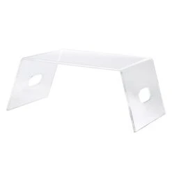 AdirHome Acrylic Monitor Stand, Clear Laptop Riser, Portable TV Screen Tray, Mobile Drawing Table For Bed And Couch