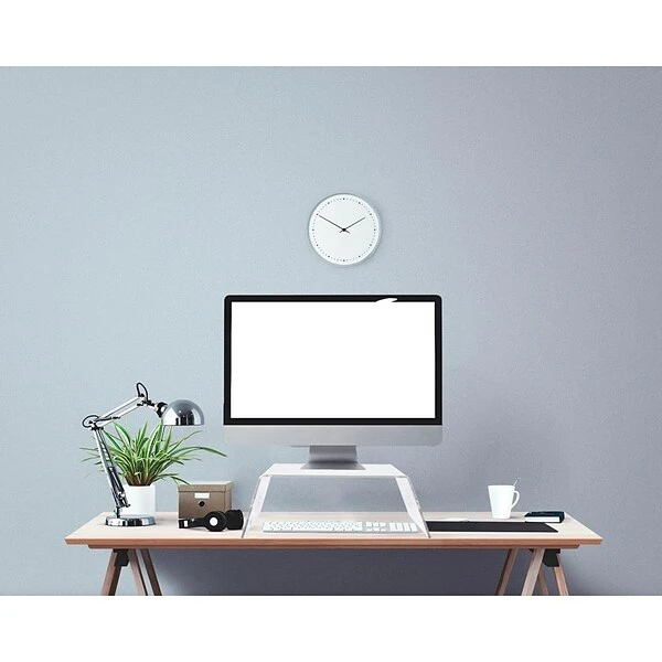 AdirHome Acrylic Monitor Stand, Clear Laptop Riser, Portable TV Screen Tray, Mobile Drawing Table For Bed And Couch 3 AdirHome Acrylic Monitor Stand, Clear Laptop Riser, Portable TV Screen Tray, Mobile Drawing Table For Bed And Couch - Image 3