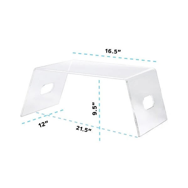 AdirHome Acrylic Monitor Stand, Clear Laptop Riser, Portable TV Screen Tray, Mobile Drawing Table For Bed And Couch 4 AdirHome Acrylic Monitor Stand, Clear Laptop Riser, Portable TV Screen Tray, Mobile Drawing Table For Bed And Couch - Image 4