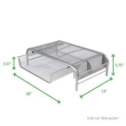 Mind Reader Metal Mesh Monitor Stand With Drawer, Silver (MESHMONSTA-SIL) 11 Mind Reader Metal Mesh Monitor Stand With Drawer, Silver (MESHMONSTA-SIL) -Ergot Office Furniture Shop sp15492443 s7