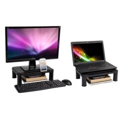 Mind Reader Anchor Collection Small Monitor Stand, Up To 19" Monitor, Black, 2/Pack (2SMPLMON-BLK) -Ergot Office Furniture Shop sp155204393 s7