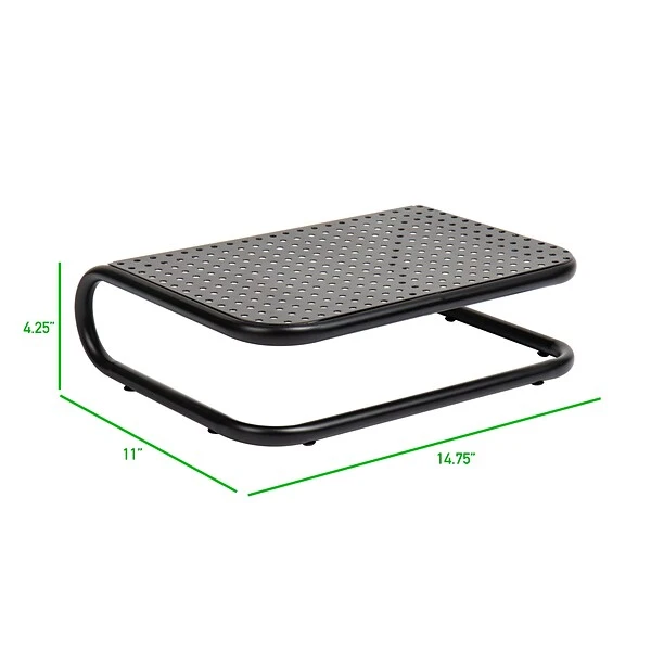 Mind Reader Metal Monitor Stand Riser, Cord Management For IMac/Printer/Laptop/PC, Holds 40 Lbs., 2 Pack, Black (2CHORDMON-BLK) 2 Mind Reader Metal Monitor Stand Riser, Cord Management For IMac/Printer/Laptop/PC, Holds 40 Lbs., 2 Pack, Black (2CHORDMON-BLK) - Image 2