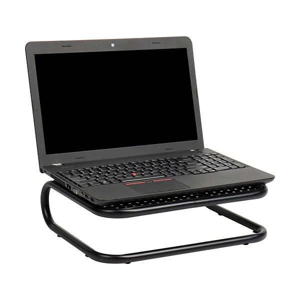 Mind Reader Metal Monitor Stand Riser, Cord Management For IMac/Printer/Laptop/PC, Holds 40 Lbs., 2 Pack, Black (2CHORDMON-BLK) 4 Mind Reader Metal Monitor Stand Riser, Cord Management For IMac/Printer/Laptop/PC, Holds 40 Lbs., 2 Pack, Black (2CHORDMON-BLK) - Image 4