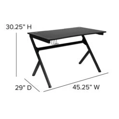 Flash Furniture 45"W Computer Table Gamer Workstation, Black (NANNJTGD1904) 11 Flash Furniture 45"W Computer Table Gamer Workstation, Black (NANNJTGD1904) -Ergot Office Furniture Shop sp155709987 s7