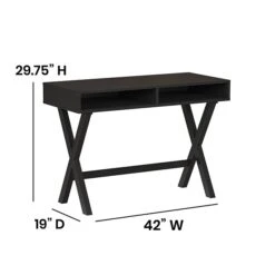 Flash Furniture 42"W Home Office Writing Computer Desk With Open Storage Compartments, Black (GCMBLK61BK) 11 Flash Furniture 42"W Home Office Writing Computer Desk With Open Storage Compartments, Black (GCMBLK61BK) -Ergot Office Furniture Shop sp155712551 s7
