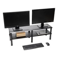 Mind Reader Dual-Monitor Riser, Black (DBMON2T-BLK) -Ergot Office Furniture Shop sp160798471 s7