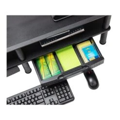 Mind Reader Anchor Collection Extended 2-Tier Monitor Stand With Drawers, Up To 22" Monitors, Black (DBMON2TDR-BLK) -Ergot Office Furniture Shop sp160798475 s7