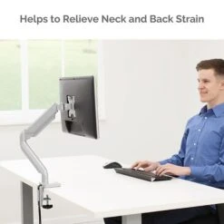 Fellowes Platinum Series Adjustable Single Monitor Arm, Up To 32", Silver (8056401) 9 Fellowes Platinum Series Adjustable Single Monitor Arm, Up To 32", Silver (8056401) -Ergot Office Furniture Shop sp161313371 s7