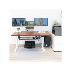 Mount-It! 25"-51"H Adjustable Electric Sit-Stand Desk, Brown/White (MI-18068) 7 Mount-It! 25"-51"H Adjustable Electric Sit-Stand Desk, Brown/White (MI-18068) -Ergot Office Furniture Shop sp161464444 s7