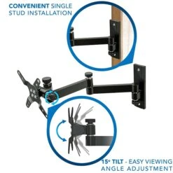 Mount-It! Full-Motion Single Monitor Wall Arm Mount,Up To 30", Black (MI-404) 11 Mount-It! Full-Motion Single Monitor Wall Arm Mount,Up To 30", Black (MI-404) -Ergot Office Furniture Shop sp163926465 s7