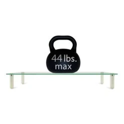 Mount-It! Glass Monitor Riser, 22" Wide, Clear (MI-7263) -Ergot Office Furniture Shop sp163926776 s7