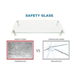 Mount-It! Glass Monitor Riser, 22" Wide, Clear (MI-7263) -Ergot Office Furniture Shop sp163926777 s7