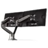 Mount-lt! Adjustable Dual Monitor Arm Mount, Up To 32", Silver (MI-1772)