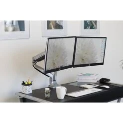 Mount-lt! Adjustable Dual Monitor Arm Mount, Up To 32", Silver (MI-1772) -Ergot Office Furniture Shop sp163926781 s7