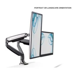 Mount-lt! Adjustable Dual Monitor Arm Mount, Up To 32", Silver (MI-1772) -Ergot Office Furniture Shop sp163926785 s7