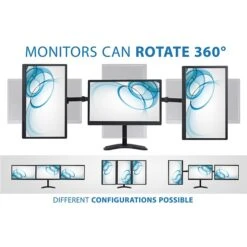 Mount-lt! Adjustable Triple Monitor Stand, Up To 27", Black (MI-2789) 11 Mount-lt! Adjustable Triple Monitor Stand, Up To 27", Black (MI-2789) -Ergot Office Furniture Shop sp163926819 s7