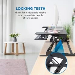 Mount-It! 36"W Standing Desk Converter, Plastic/Steel (MI-7926) 13 Mount-It! 36"W Standing Desk Converter, Plastic/Steel (MI-7926) -Ergot Office Furniture Shop sp163926875 s7